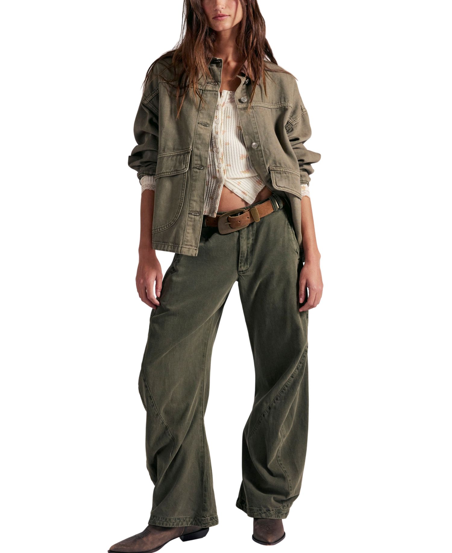 Women's Spotlight Mid-Rise Barrel Chino Trousers