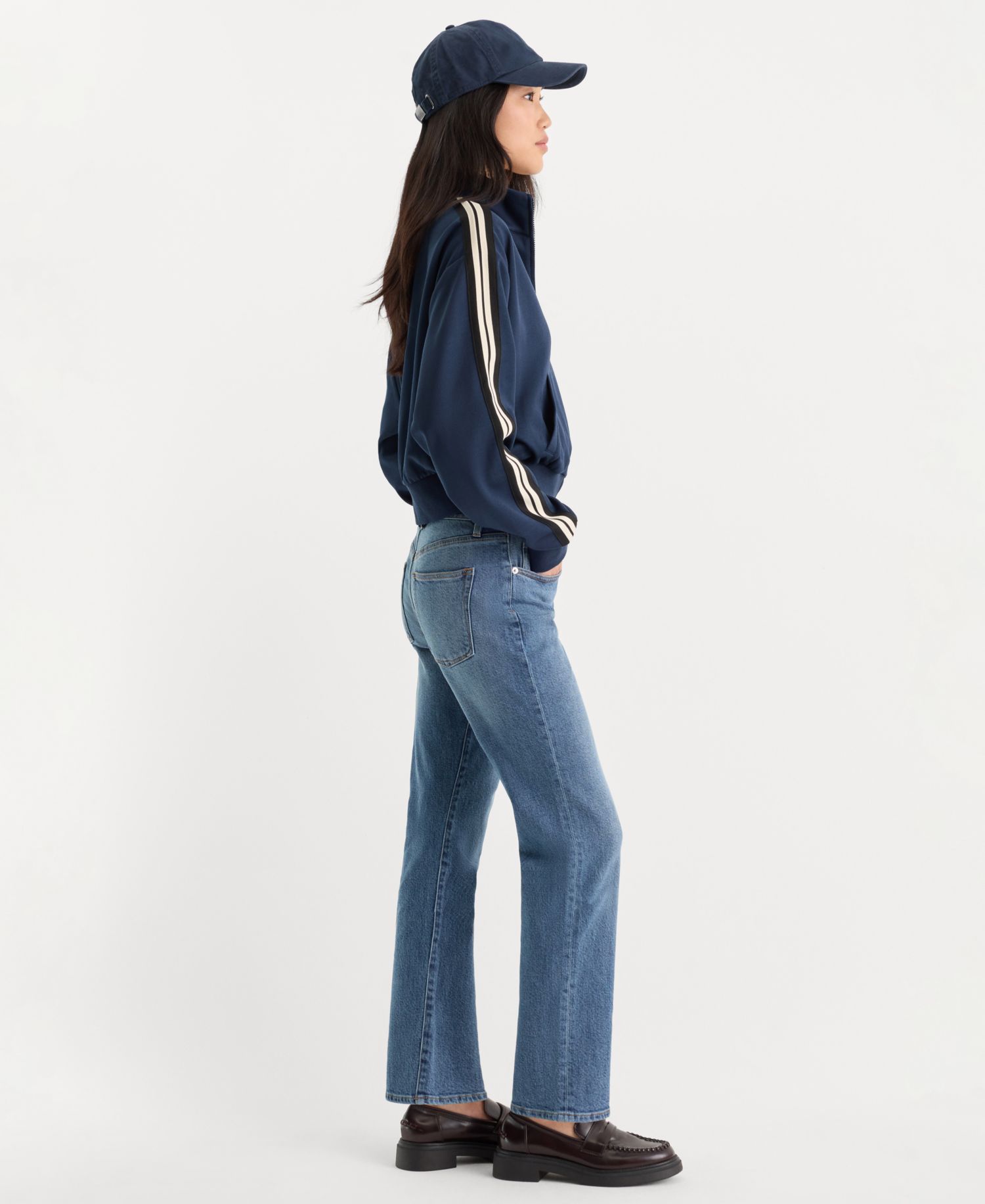 Women's Vintage Form-Hugging Straight Jeans