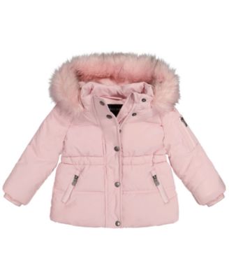 Toddler Girls' 2T-5T Long-Sleeve Velvet Touch Parka Coat