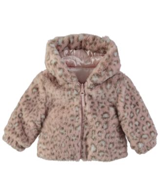 Toddler Girls' 2T-5T Long-Sleeve Fur Reversible Jacket