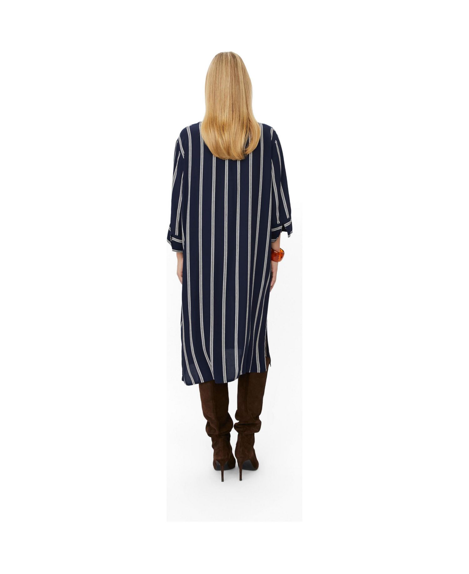 Women's Striped Midi Dress