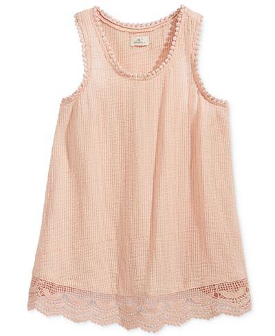 O'Neill Lace-Hem Tank Top, Big Girls (7-16)