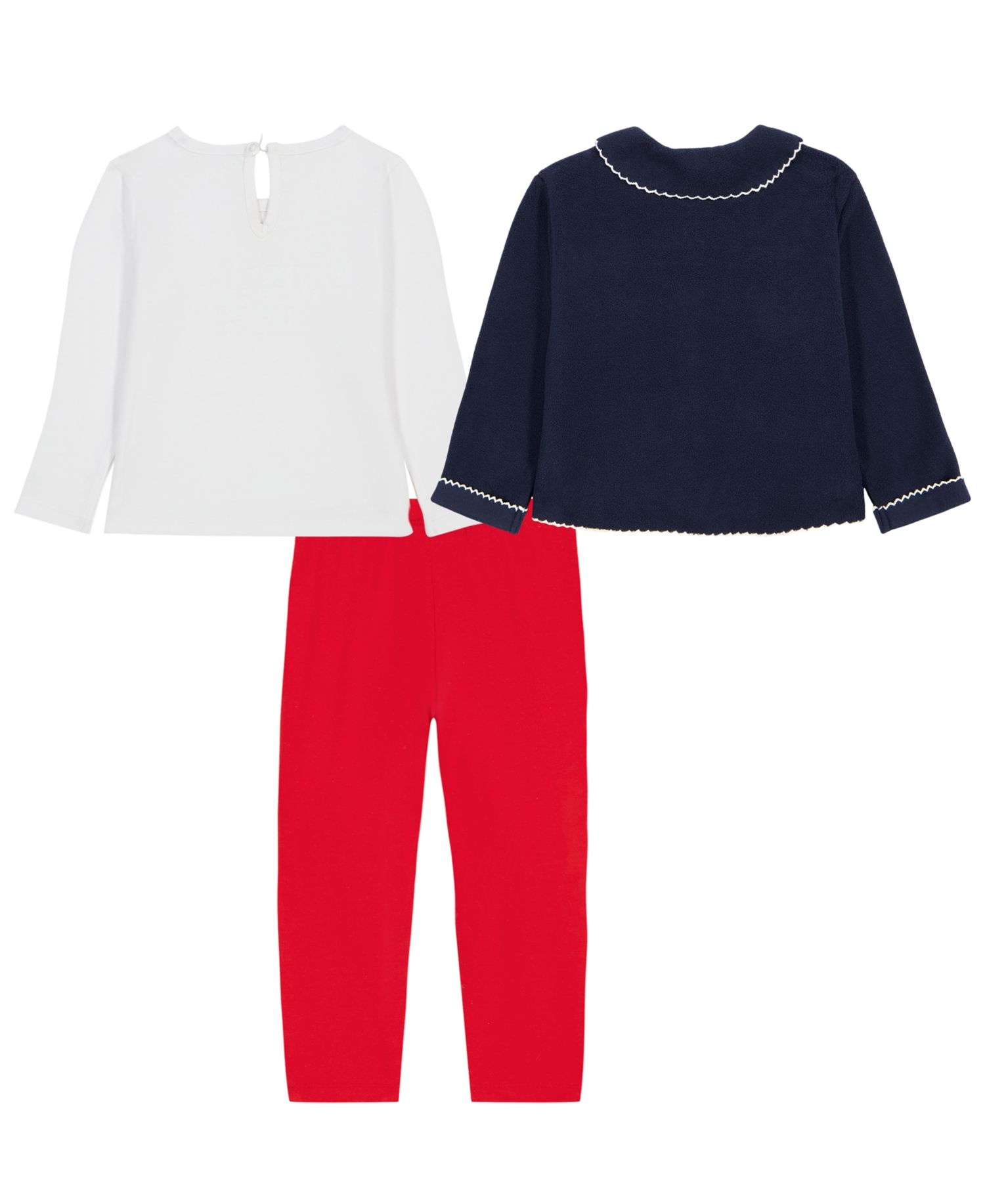 Baby Girls' Long-Sleeve Jacket, T-Shirt and Pants, 3-Piece Set
