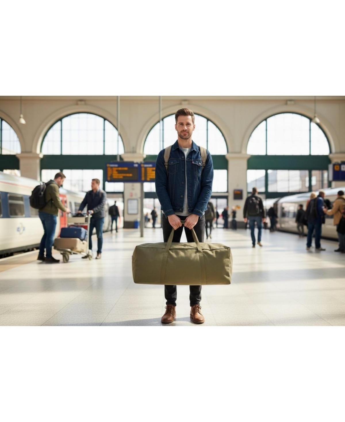 Piscifun Extra Large Canvas Travel Duffle Bag Heavy Duty Sports Camping Storage Bag
