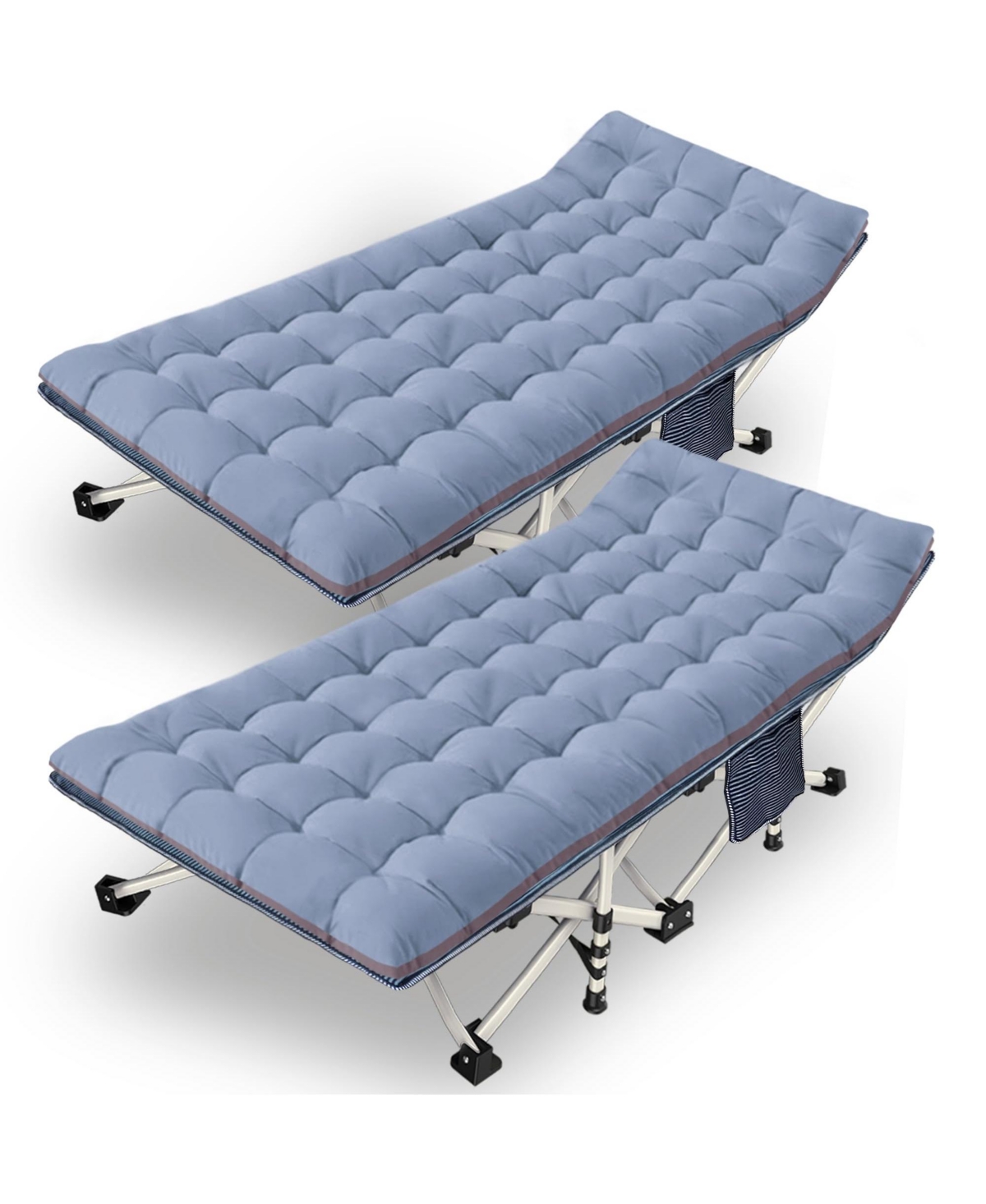 Aofar 2 Pack Camping Cot Folding Bed with Mattress Carry Bag