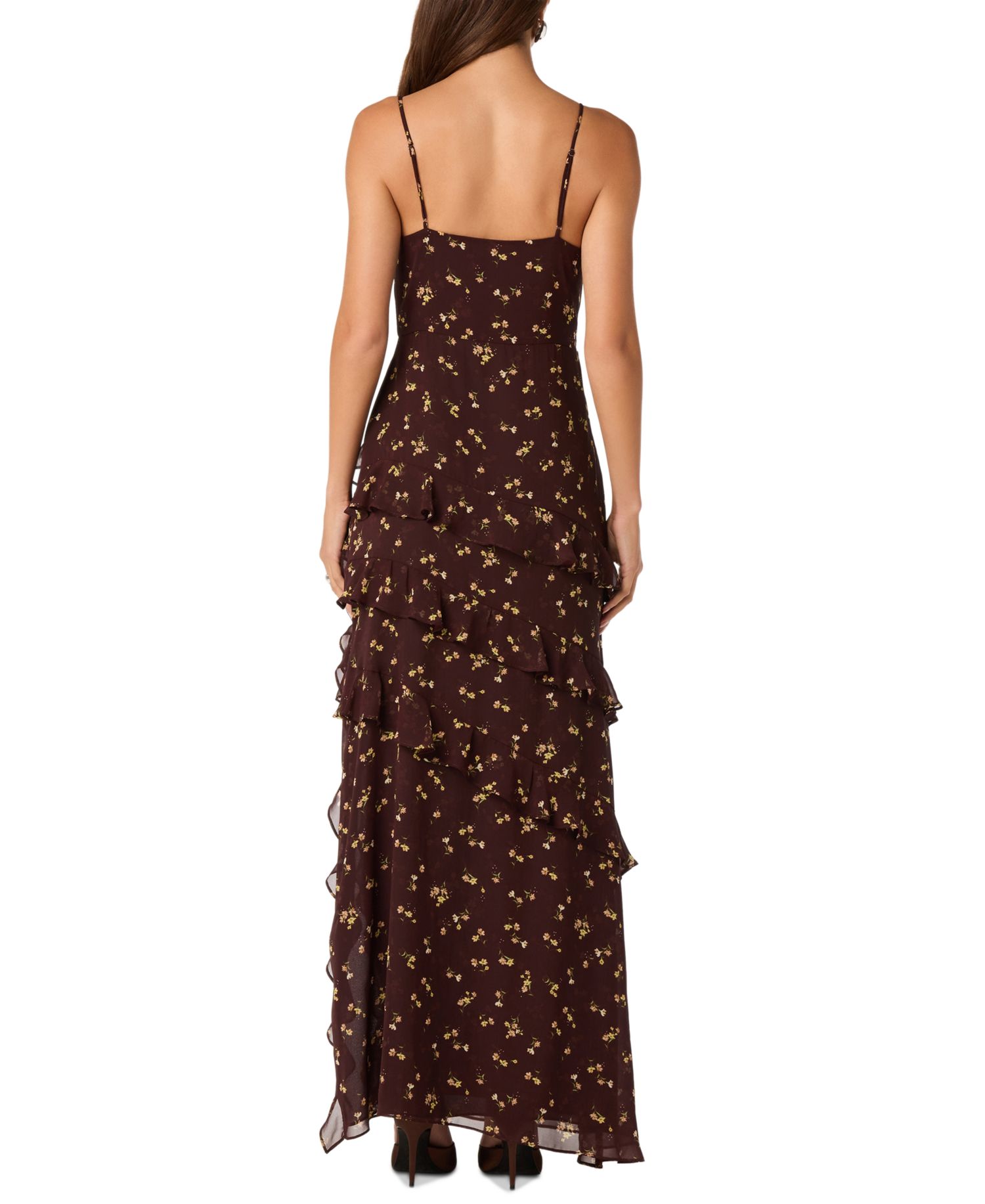 Women's Abriella Floral Ruffle Wedding Guest Maxi Dress