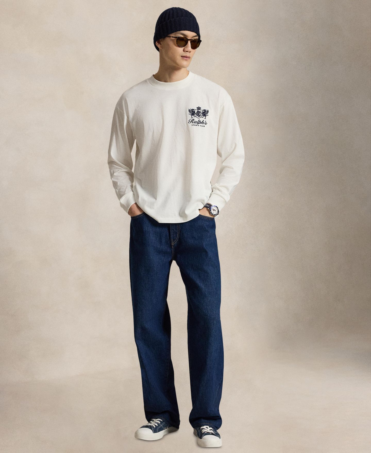 Мужская футболка Polo Ralph Lauren Regular-Fit Graphic, цвет: Кремовый — фото 2