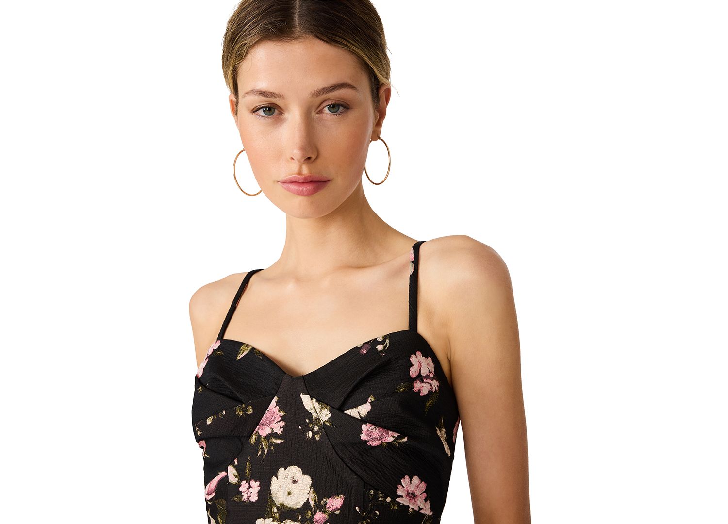 Women's Sweetheart Mini Floral-Print Fit & Flare Dress