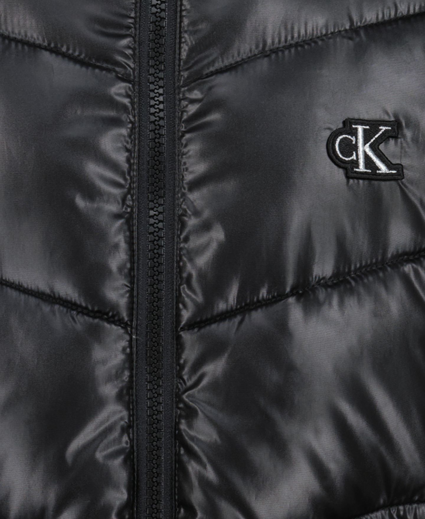 Куртка Calvin Klein Hooded Puffer для девочек, цвет: Чёрный — фото 5