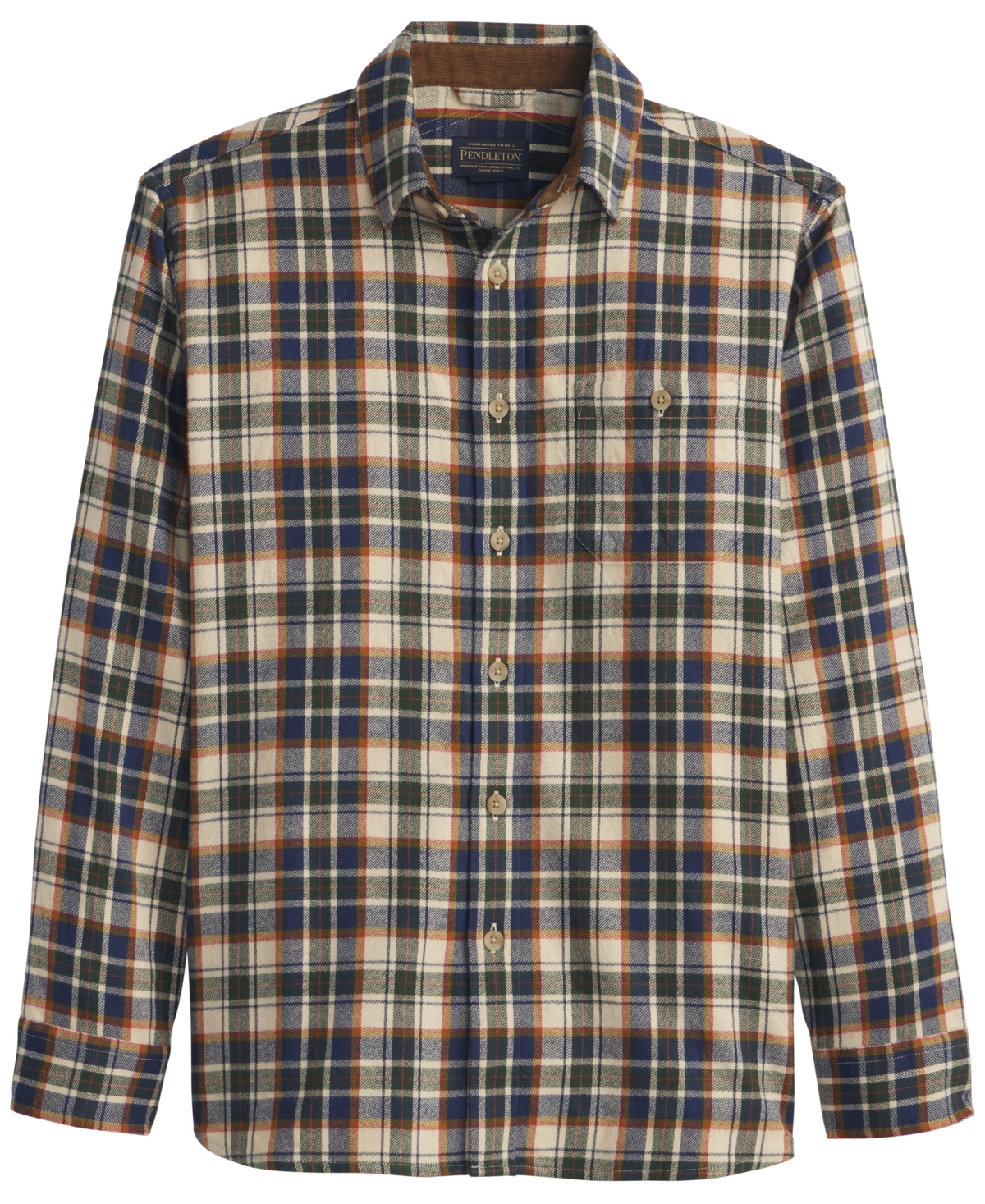 Pendleton Men's Fremont Flannel Long-sleeve Shirt In Tan Multi Plaid