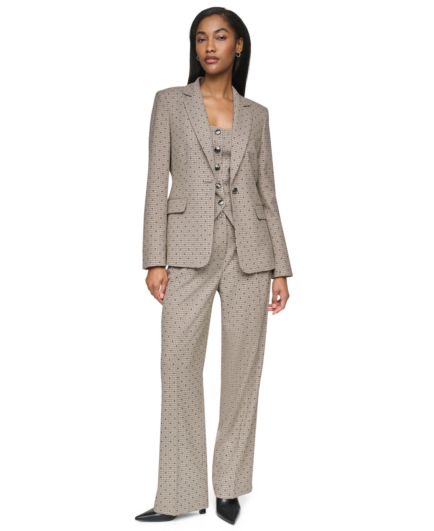 Women's High-Rise Straight-Leg Full-Length Pants, Regular & Petite