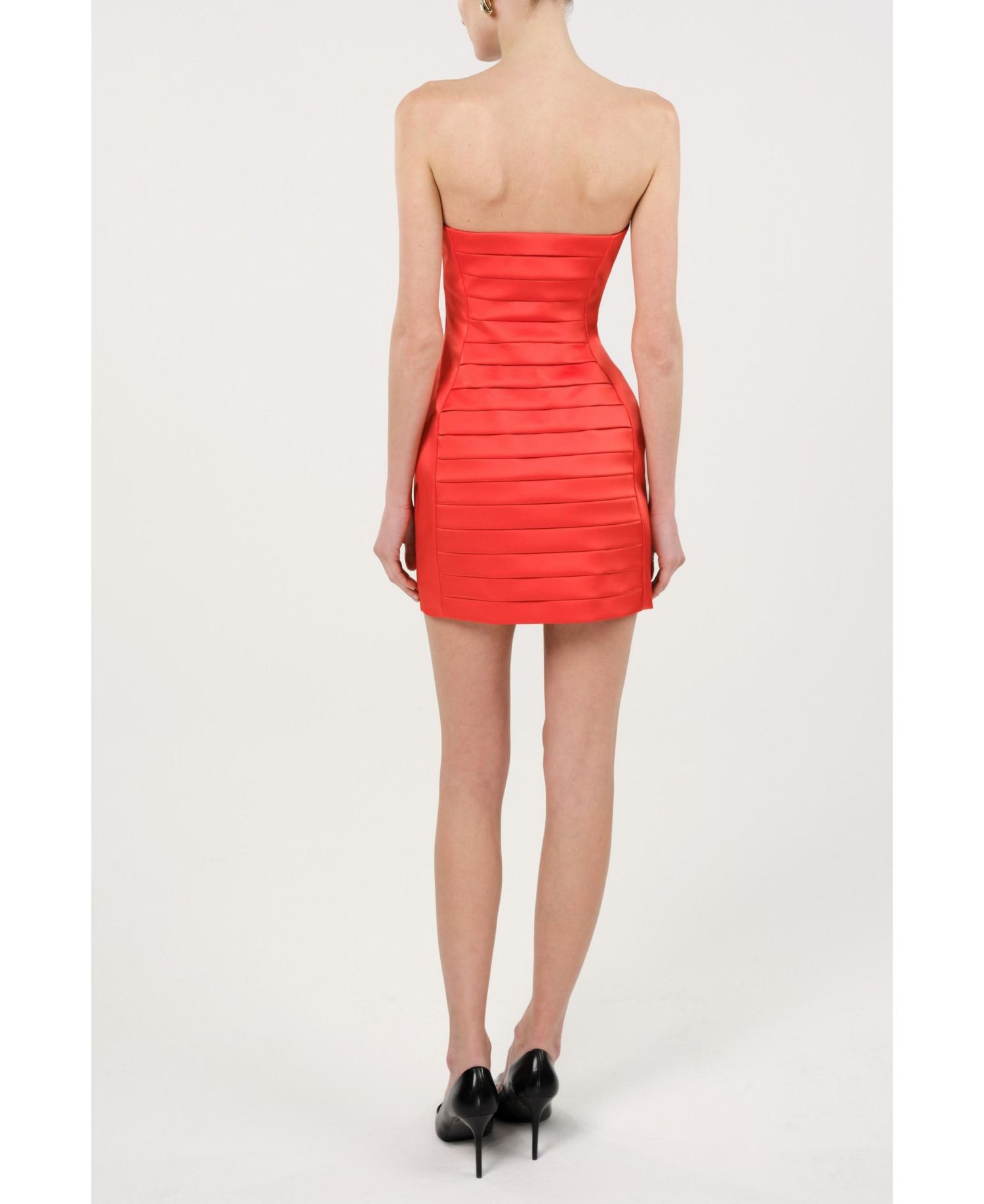 Women's Strapless Ribbed Corset-Style Mini Dress
