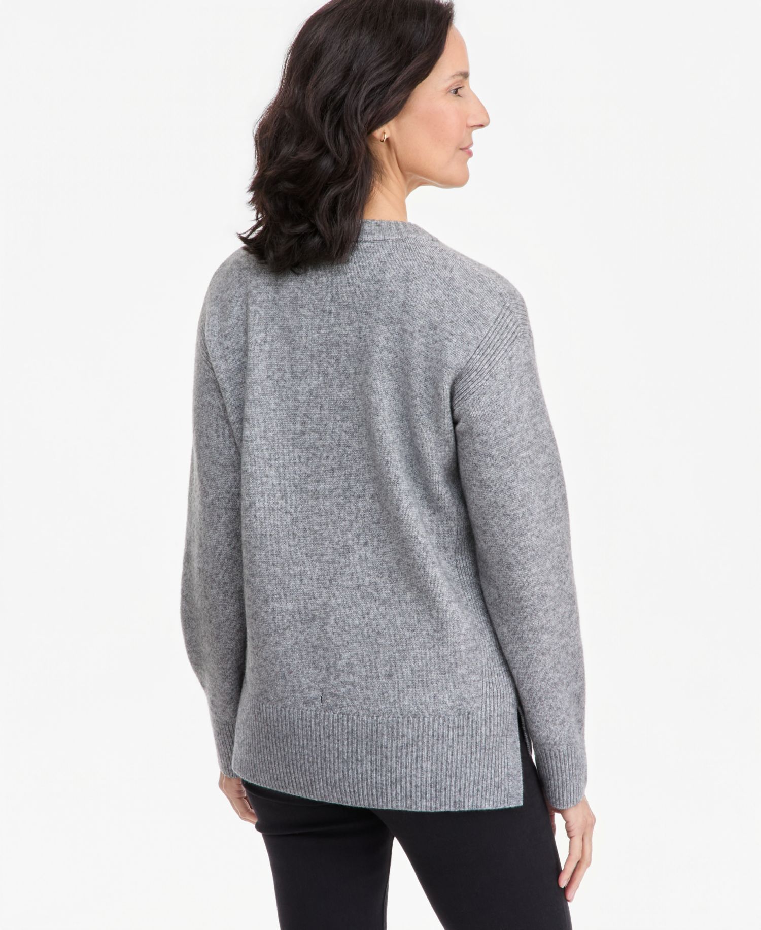 Petite Luxsoft Long-Sleeve Crewneck Sweater