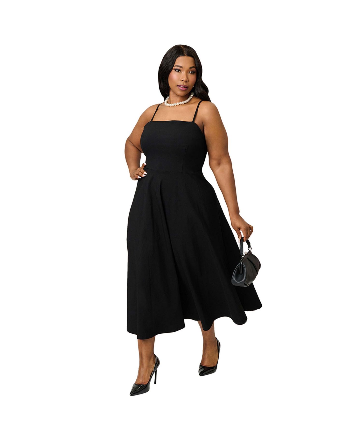 Plus Size 1950s Midi Dress