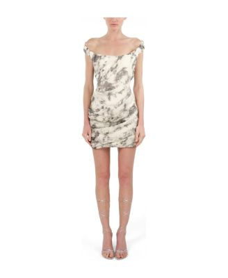 Women's Off-Shoulder Ruched Mini Dress