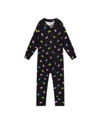 Toddler Girl One Piece Thermal Underwear Printed Gummy Bears