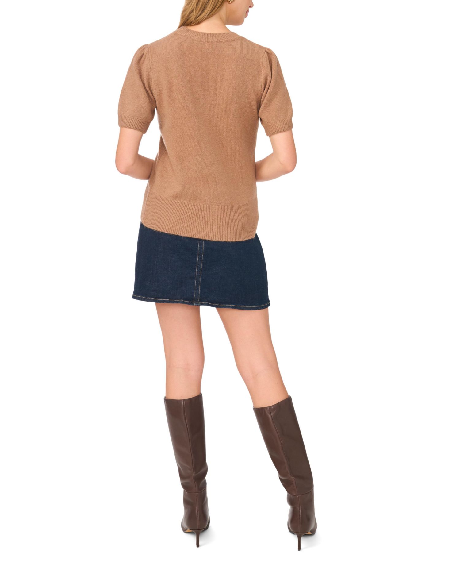 Women's Short-Sleeve Crewneck Sweater