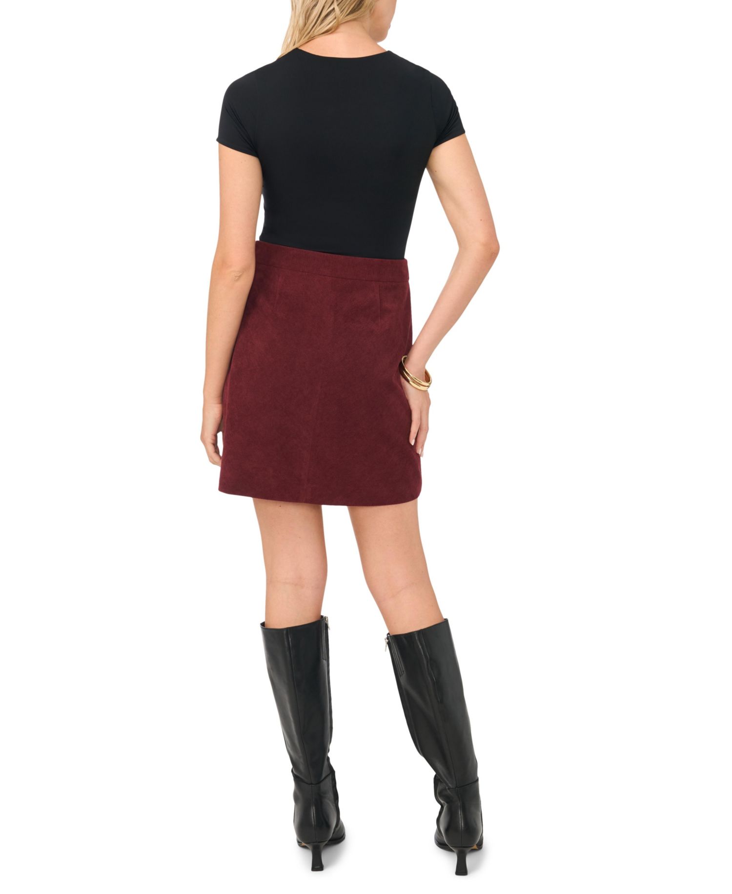 Women's Buckle Mini A-Line Skirt