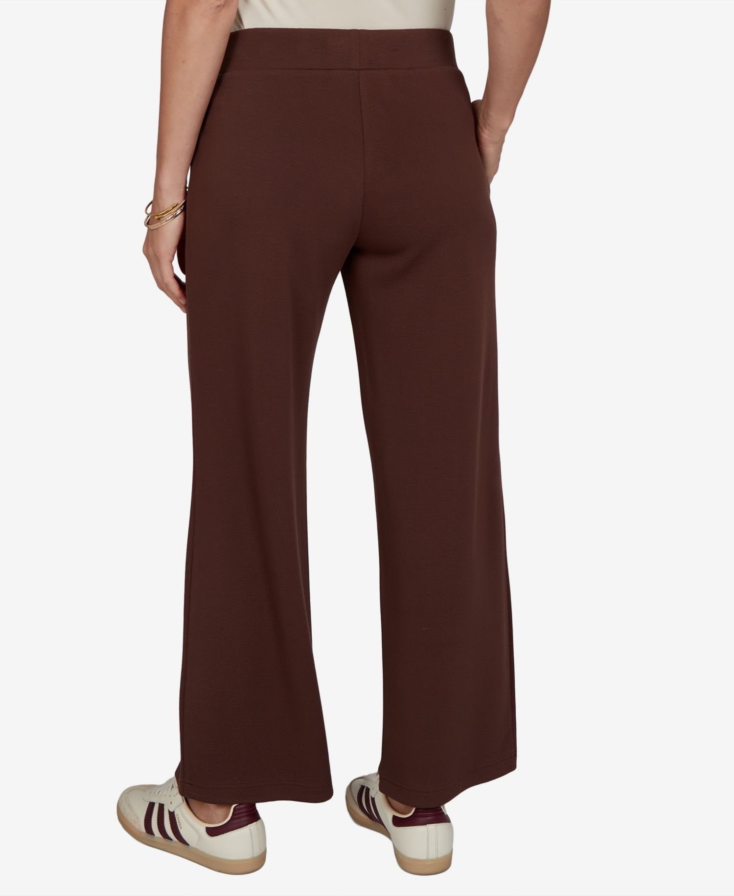 Petite Pull-On Wide-Leg Knit Pants