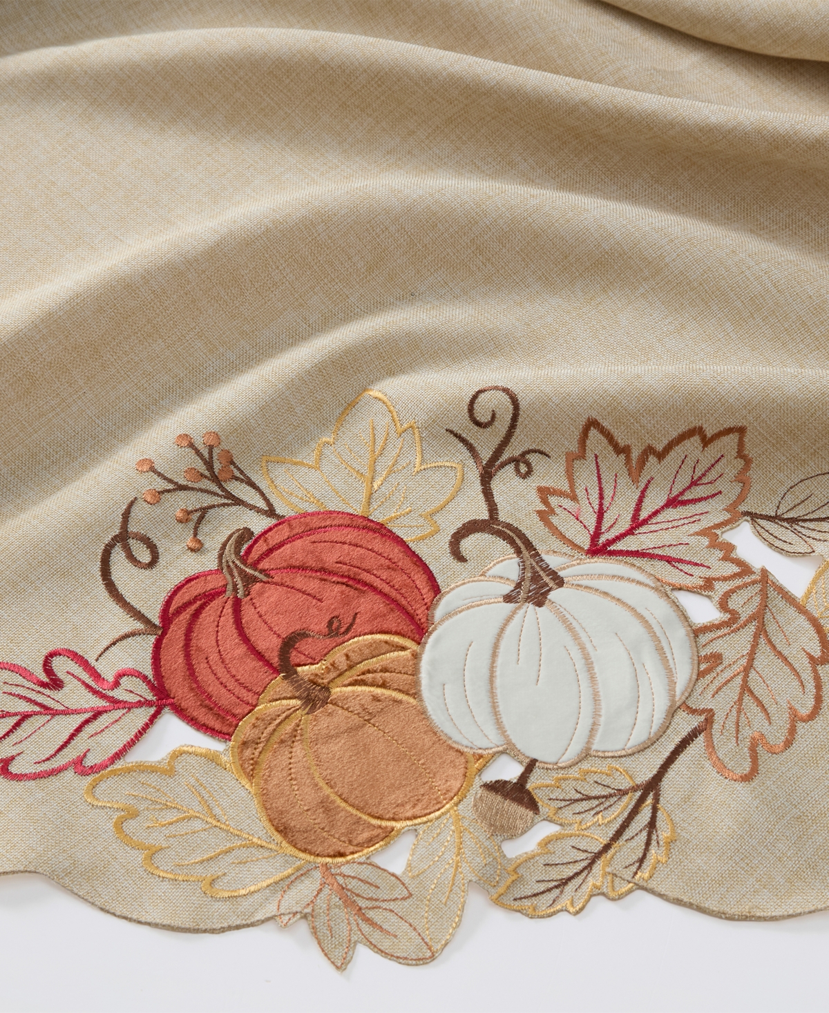 Lenox Pumpkin Picking Round Tablecloth, 70" x 70"