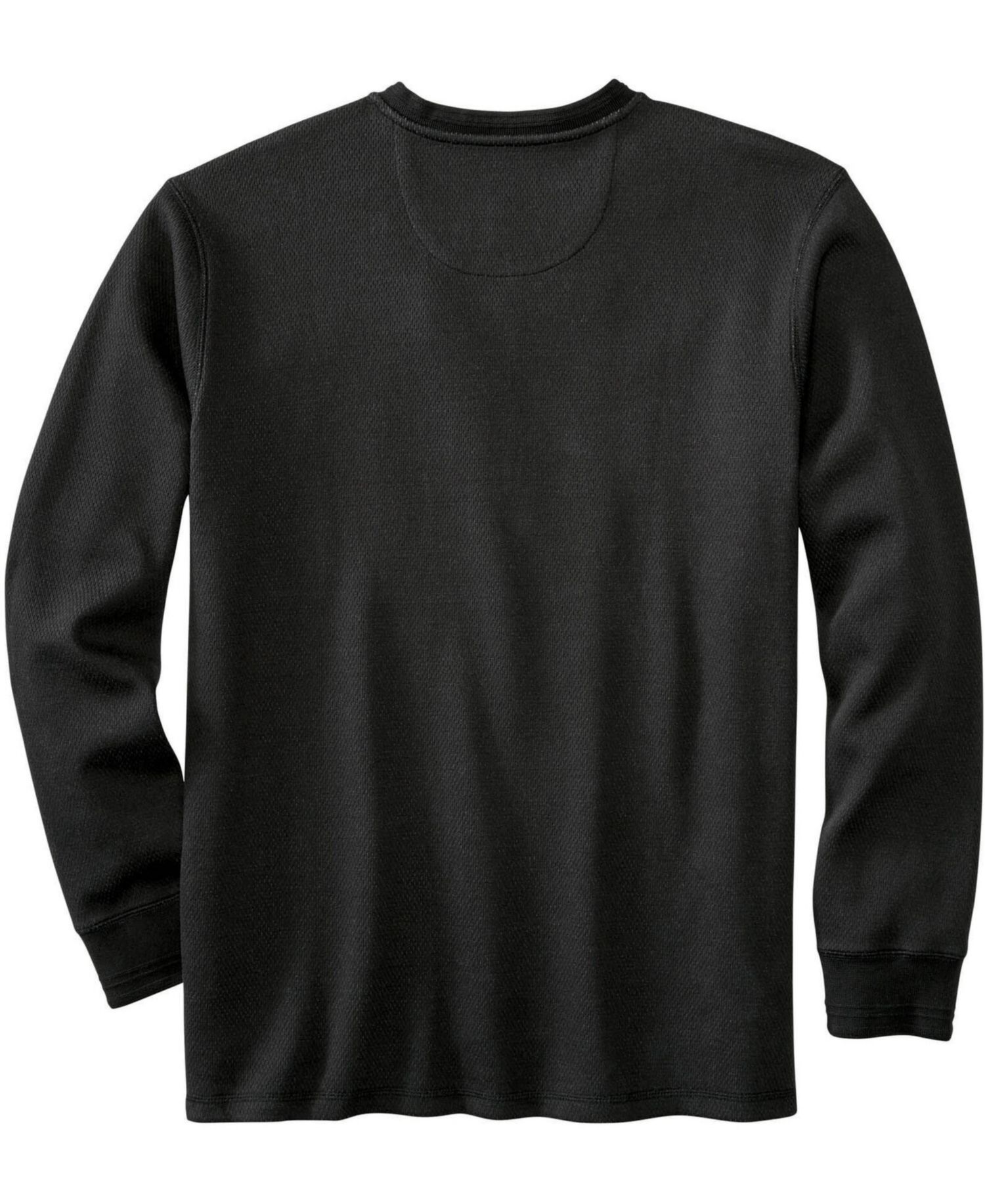 Mens Double Layer Thermal Henley Long Sleeve Shirt
