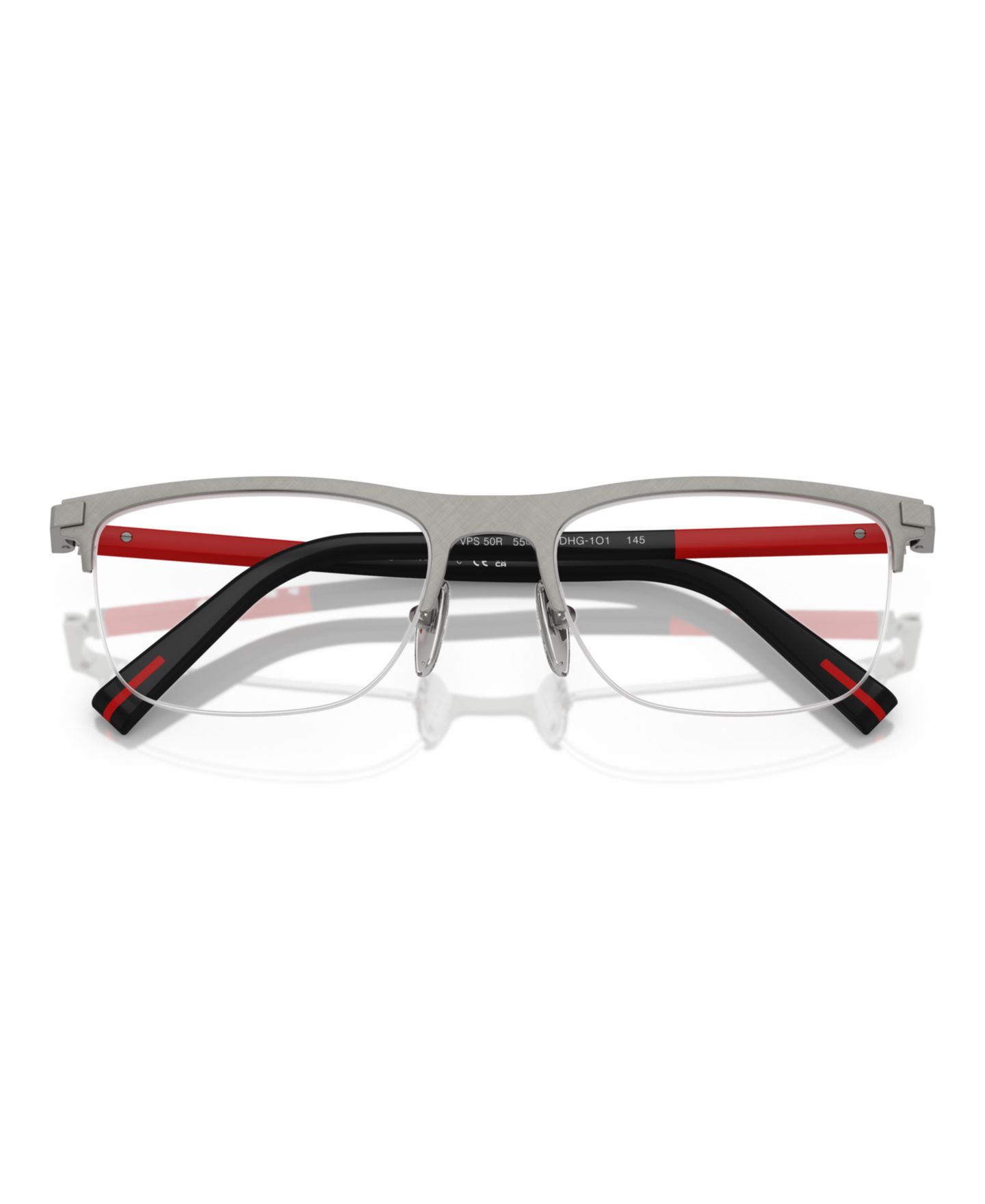 Мужские очки PRADA LINEA ROSSA Eyeglasses, PS 50RV, цвет: Matte Brushed Lead — фото 2