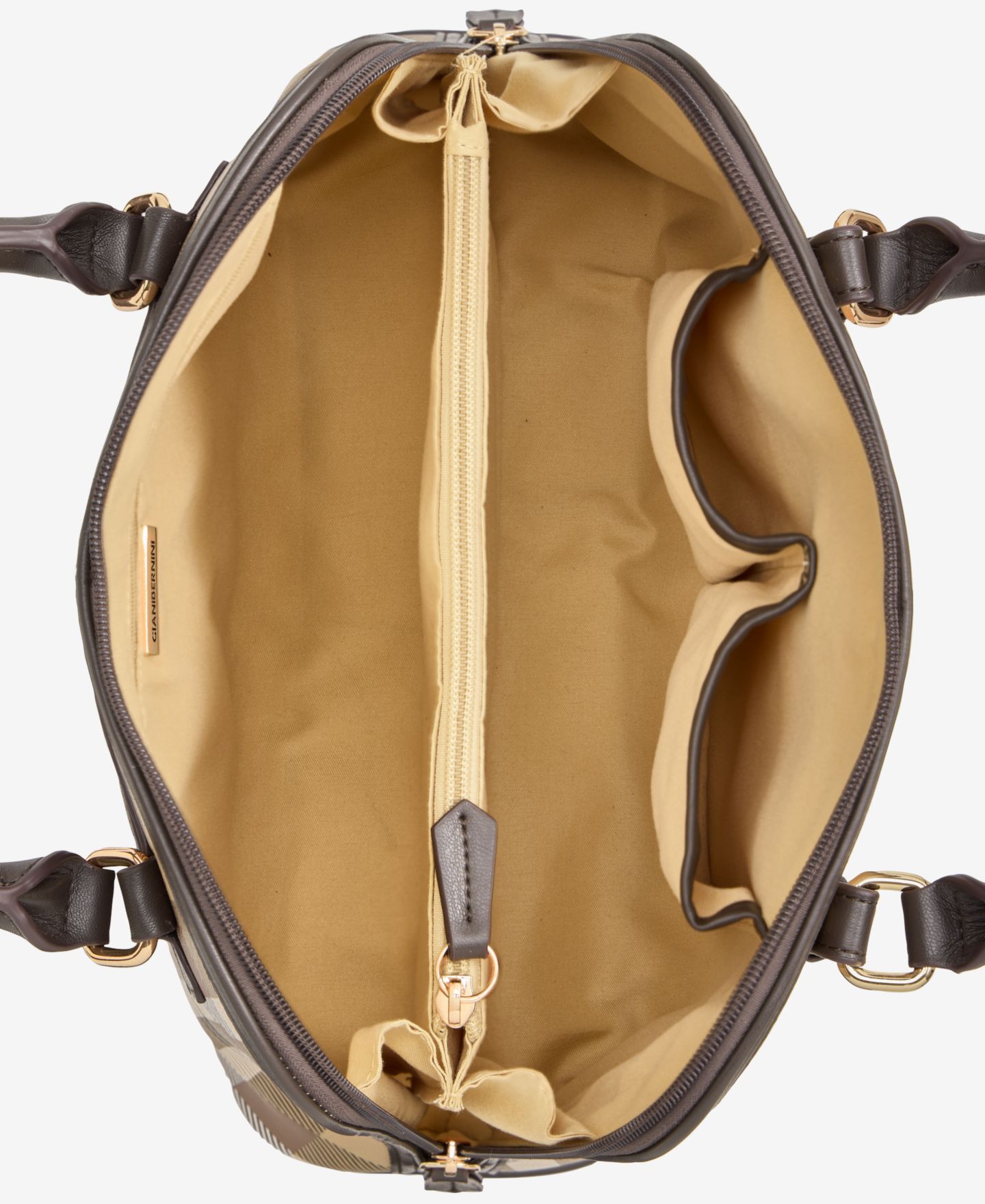 Женская сумка Giani Bernini Plaid Detailed Dome Satchel, цвет: Клетчатый, вариант 1 — фото 7