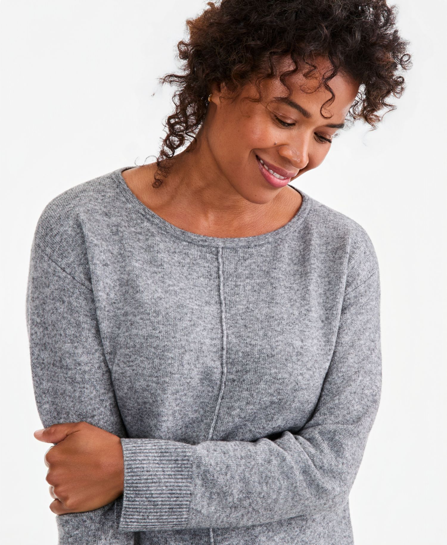 Plus Luxsoft Seamfront Boatneck Tunic Sweater