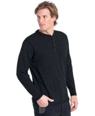 Mens Maverick Slub Henley Long Sleeve Shirt