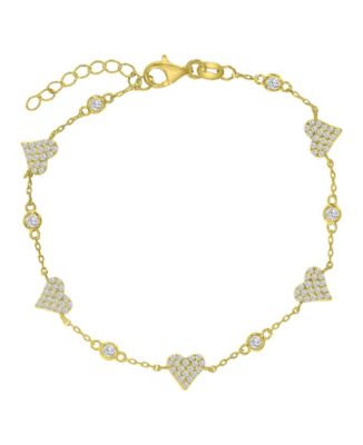 14k Gold-Plated Casual Heart Fashion Bracelet