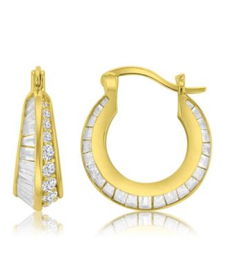 14k Gold-Plated Mixed Shape Hoop Earrings