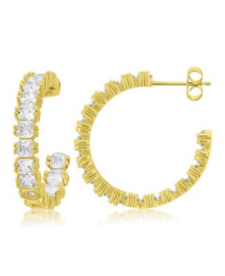 14k Gold-Plated Elongated Radiant Earrings
