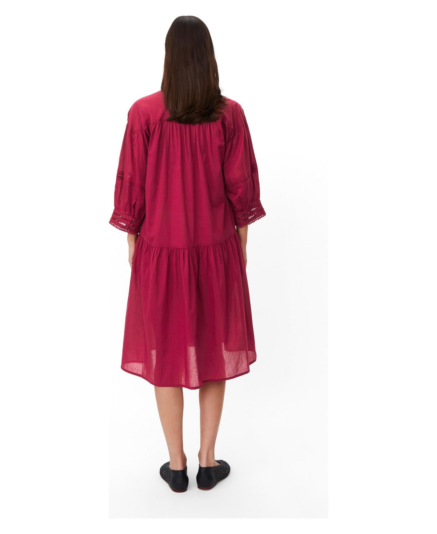 Women's Manaleira V-Neck Tiered 3/4-Sleeve Tunic Dress