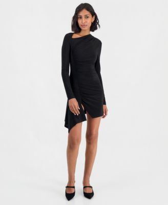 Women's Emerson Long-Sleeve Ruched One-Shoulder Mini Dress