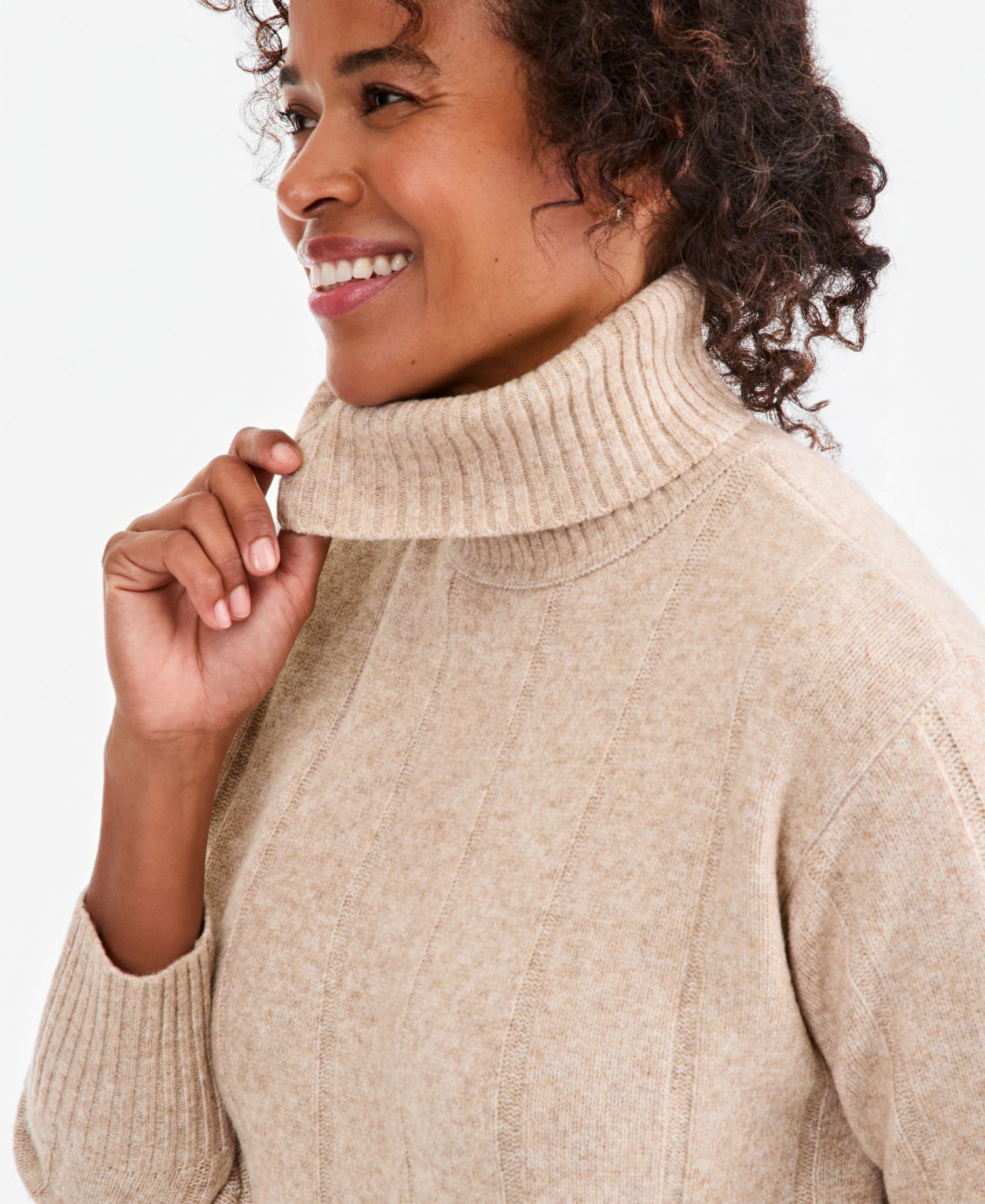 Petite Luxsoft Long-Sleeve Turtleneck Sweater Dress, Macy's Exclusive