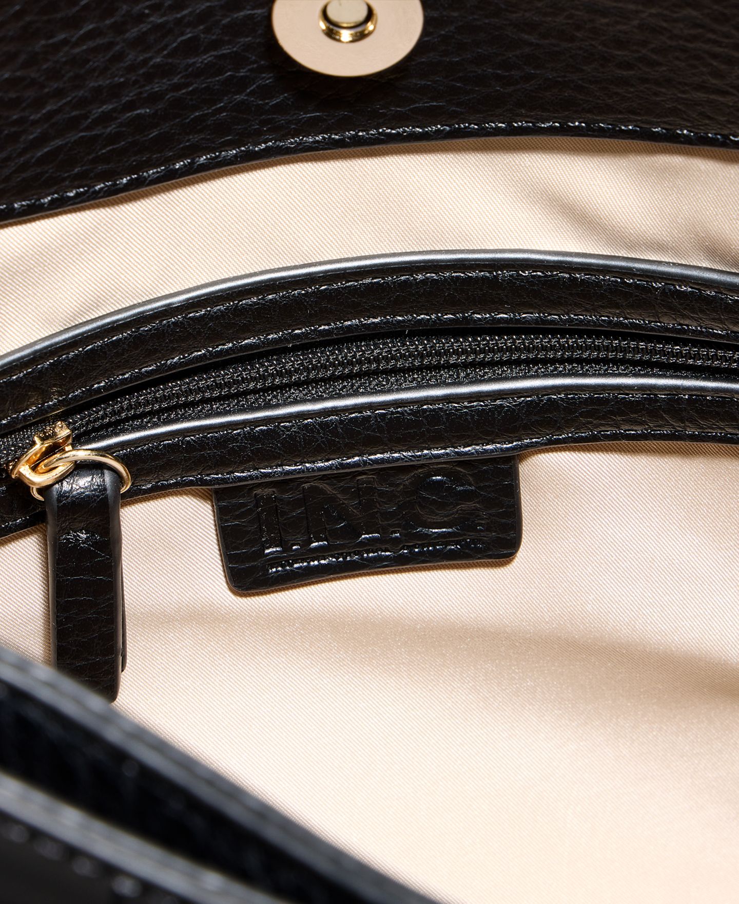 Женская сумка I.N.C. International Concepts Salee Croco-Embossed Shoulder, цвет: Чёрный — фото 6