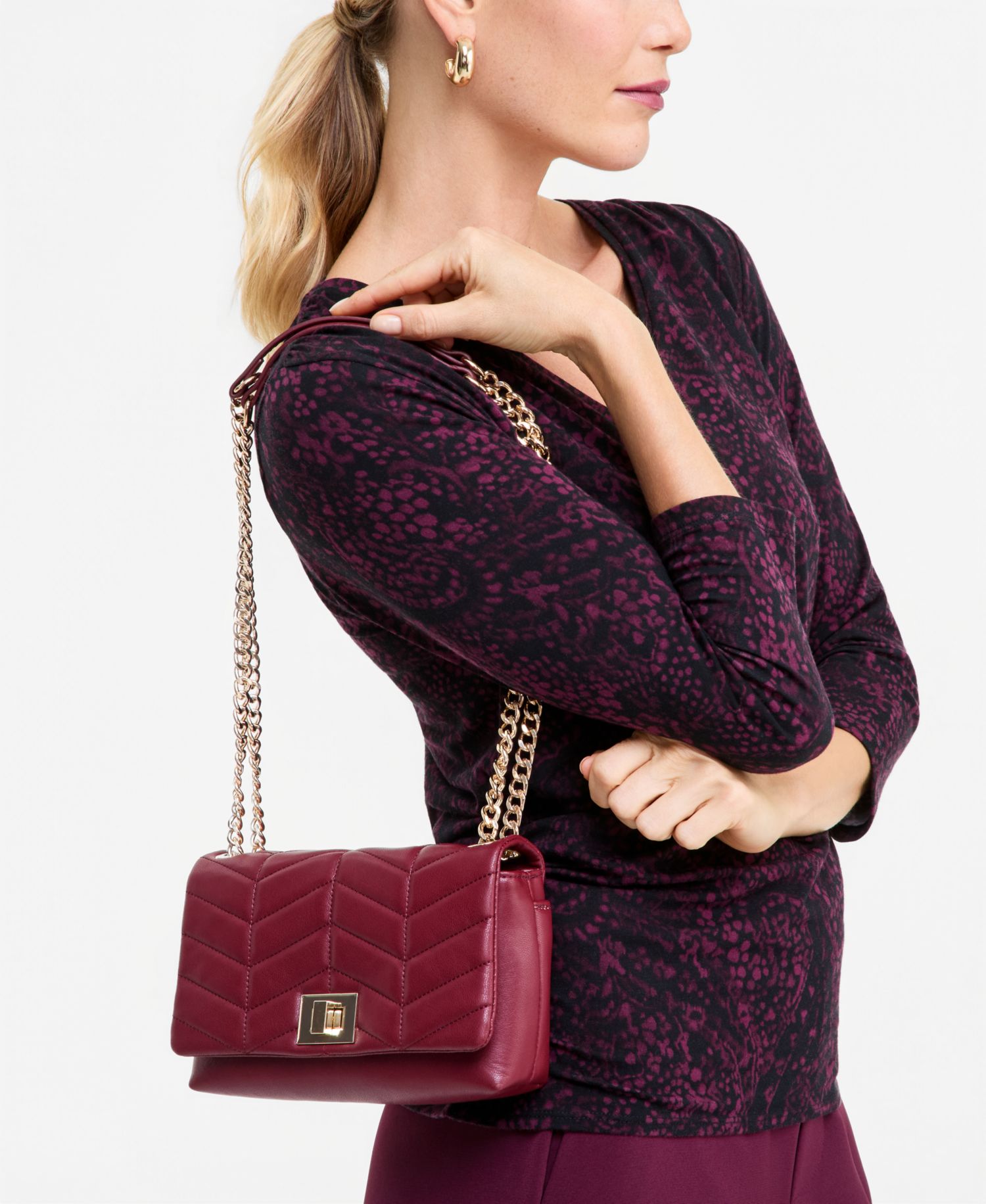 Small Ajae Quilted Crossbody Shoulder Bag