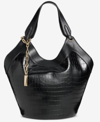 Gihsell Croco-Embossed Tote Bag