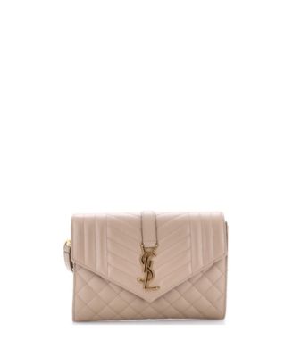 Classic Monogram Envelope Wristlet Clutch Mixed Matelasse Leather