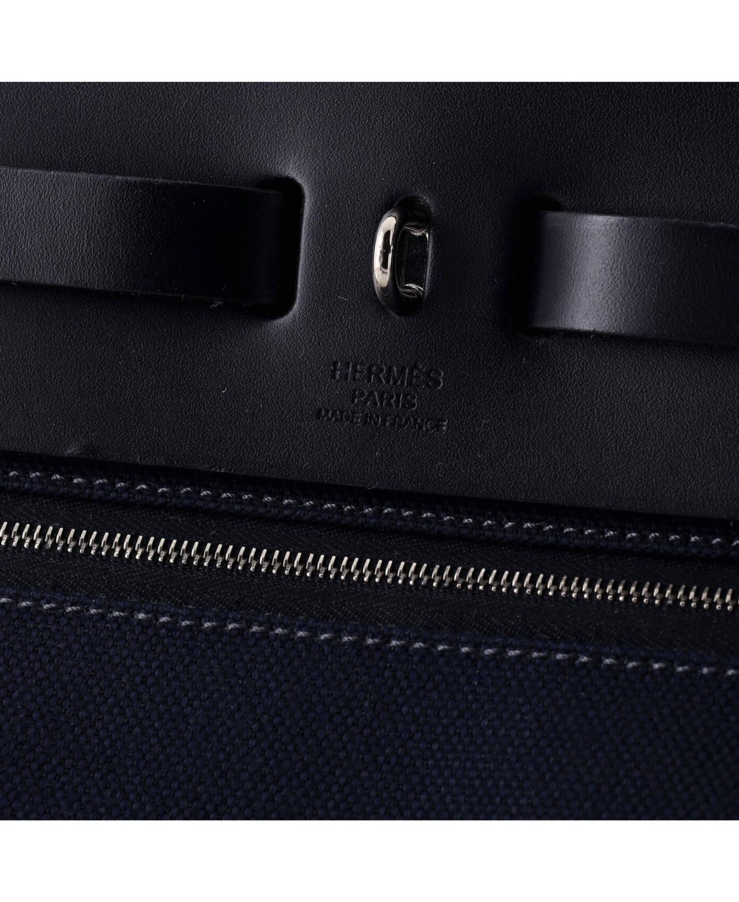 Pre-Owned Hermes 39 Herbag Zip Leather and Toile