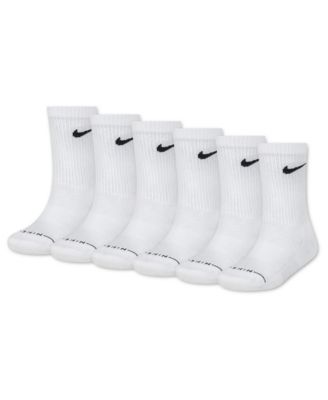 Boys' and Girls' 4-7 Dri-Fit Elevated Crew Socks, 6-Pack