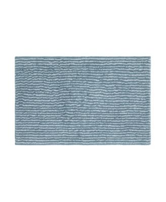 Pinstripe Cotton Bath Mat, 24" x 17"
