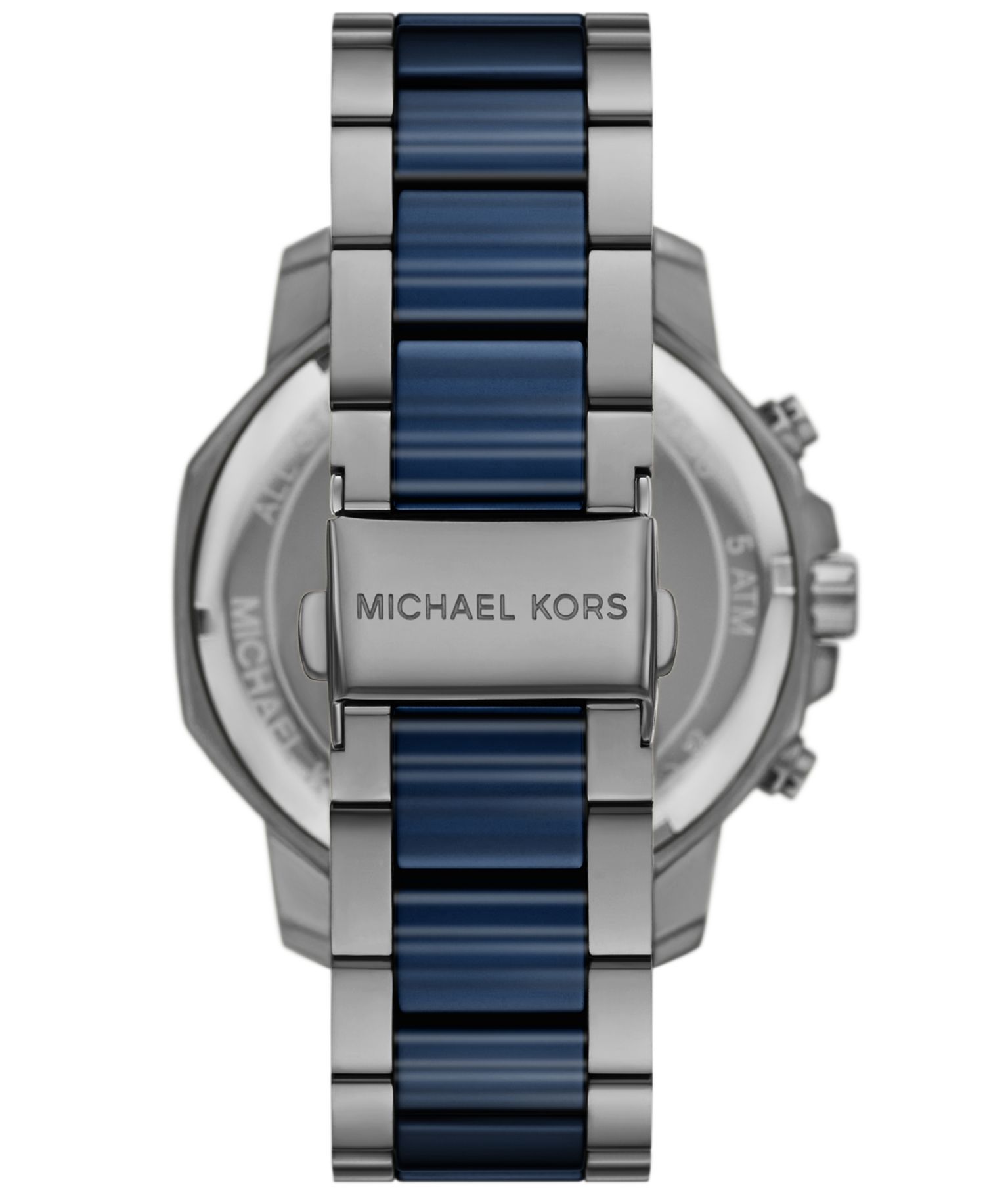 MICHAEL Men's Prescott Chronograph Blue Ceramic and Gunmetal Stainless Steel Watch 44mm
