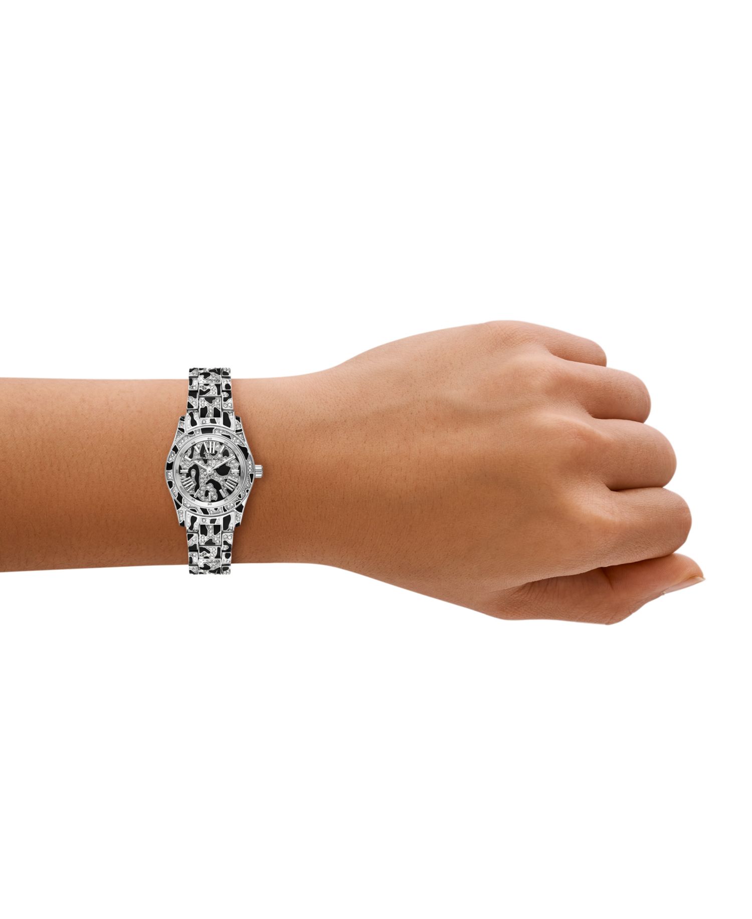MICHAEL Women's Lexington Three-Hand Animal Print Stainless Steel Watch 26mm