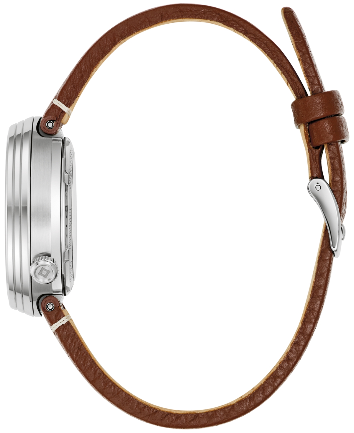 Bulova Men's Limited Edition Automatic Frank Lloyd Wright David and Gladys Wright House Brown Leather Strap Watch 38mm