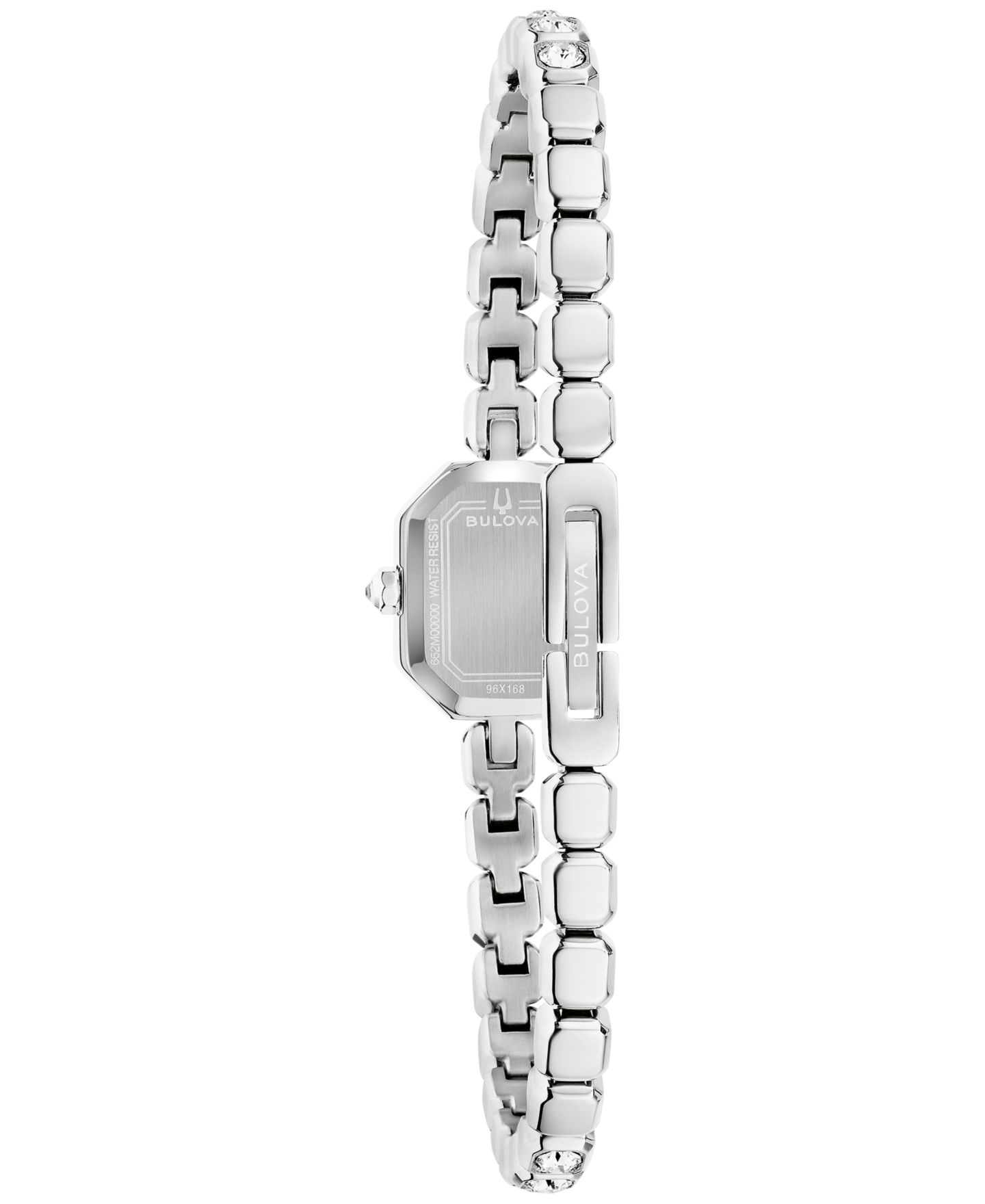 Женские часы Bulova Box Set Crystal Silver-Tone Stainless Steel Bracelet Watch 15mm — фото 7