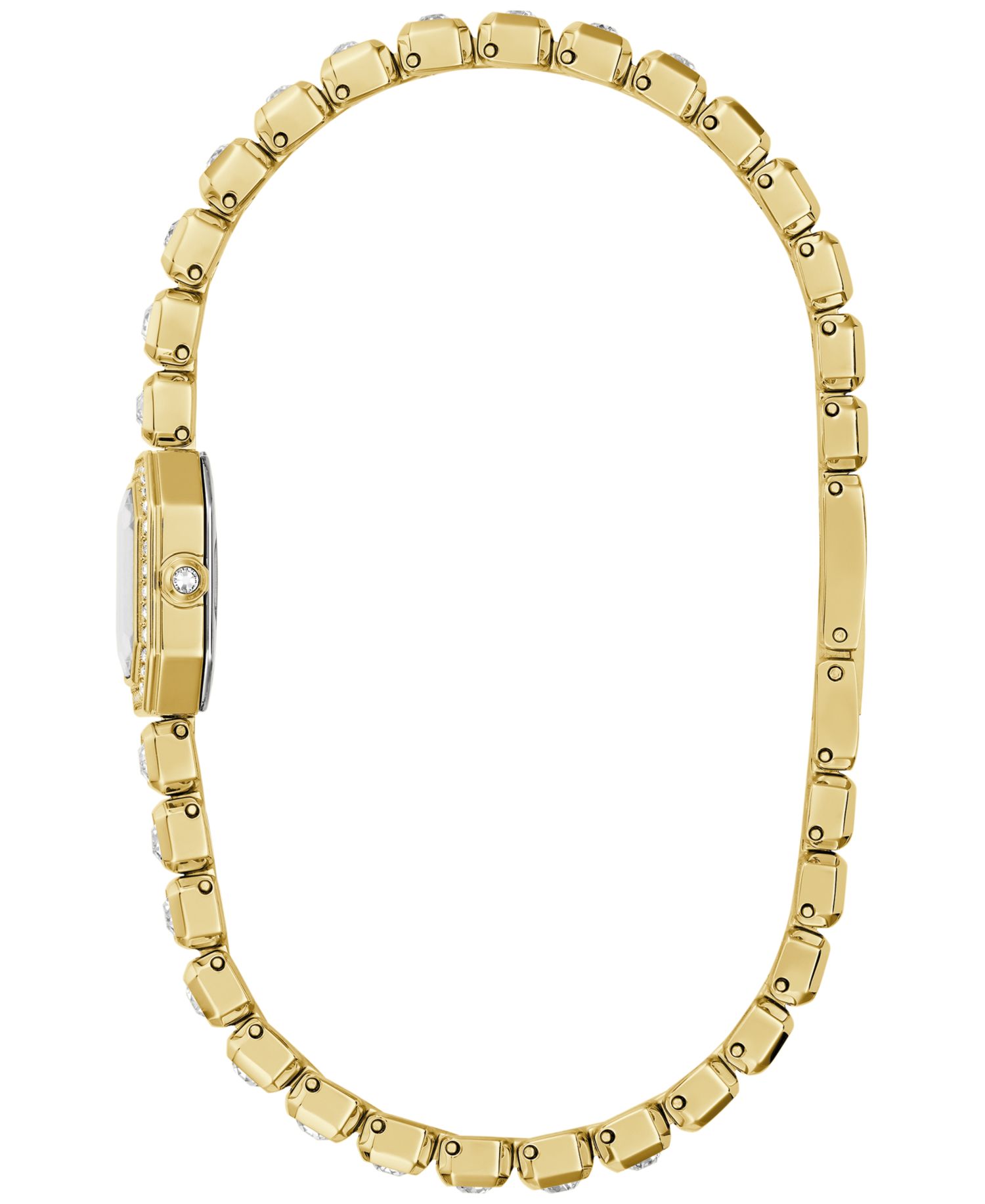 Women's Box Set Crystal Gold-Tone Stainless Steel Bracelet Watch 15mm