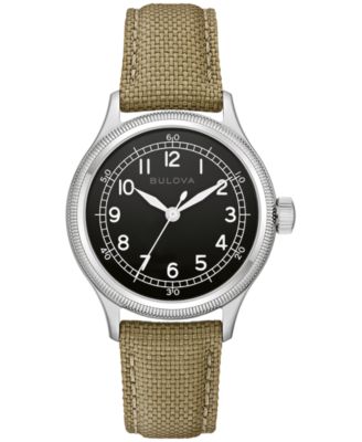Men's Automatic Military A11 "Jimmy" Khaki Nylon Strap Watch 37mm