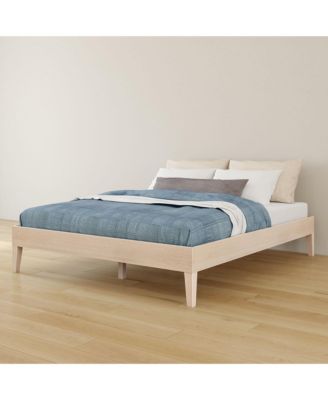 Bear Platform Bed Oak Embossed
