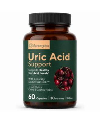 Uric Acid Support Supplement with Tart Cherry, Chanca Piedra and Turmeric, Uric Acid Cleanse and Kidney Support, 60 Capsules
